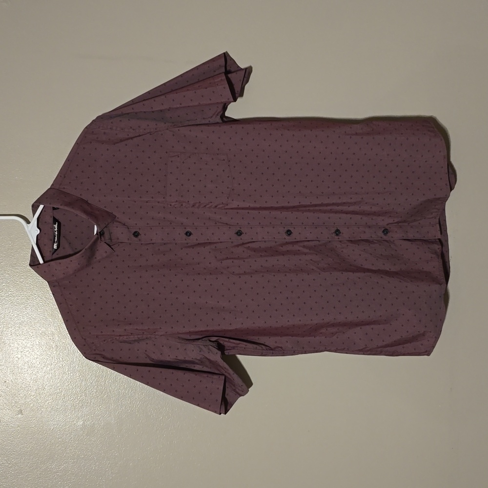 Travis Mathew Maroon Casual Button Down Shirt